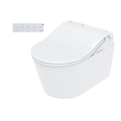 TOTO WASHLET RW Ewater+ White Trim Incl. Remote Control + TOTO RP WC Wall-hung Combination 