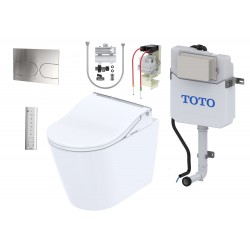 TOTO WASHLET RW Ewater+ Silver Trim Auto flush version + TOTO RP WC Floorstanding