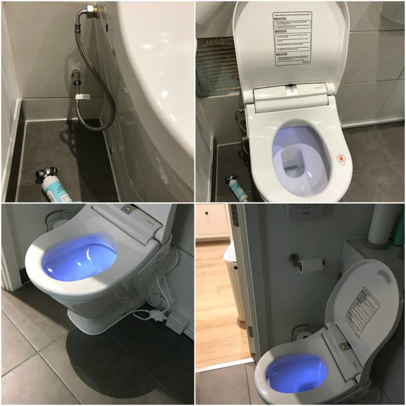 Maro D’Italia DI600 bidet seat fitted to an existing floor-standing toilet